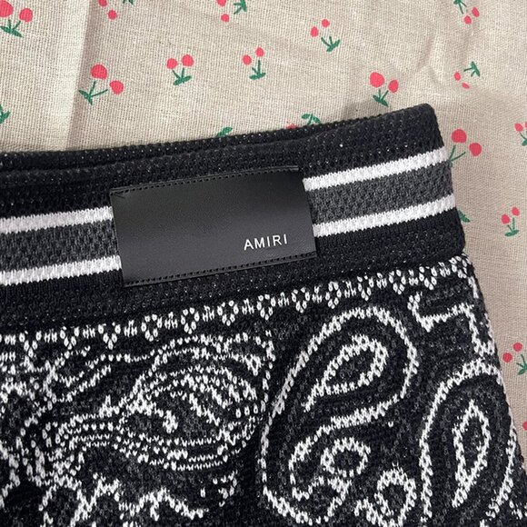 Amiri Bandana Crochet Basketball Shorts - Picture 7 of 9